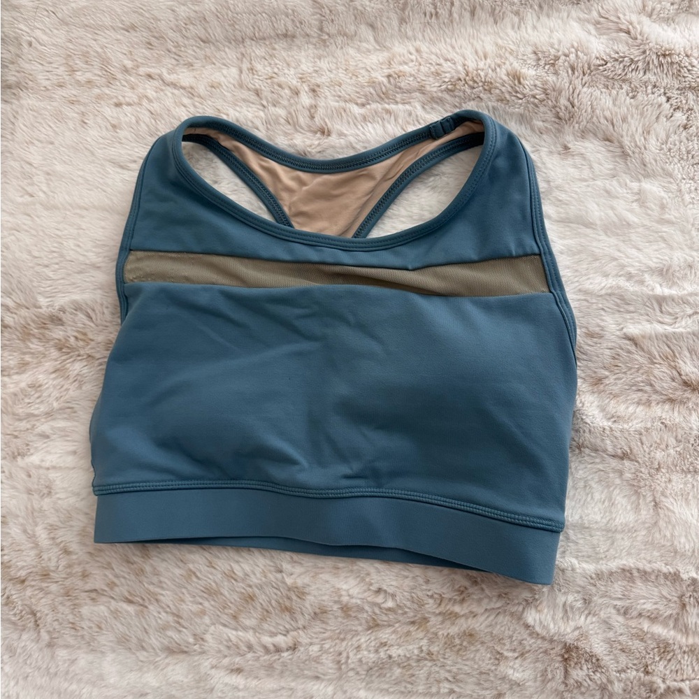 BuffBunny Blue Racerback Sports Bra